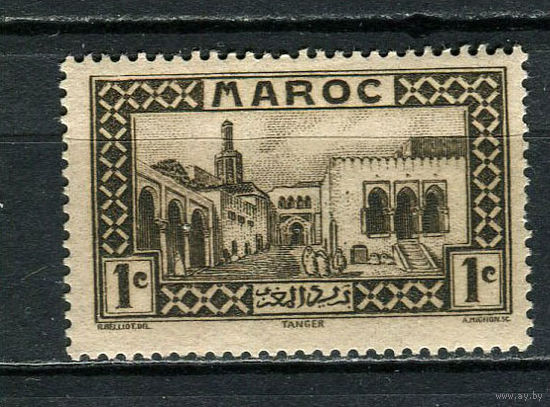 Французский протекторат  - Марокко - 1933 - Архитектура 1С - [Mi.93] - 1 марка. MH.  (Лот 60HA)-T4P46
