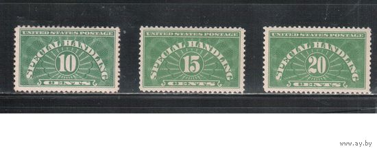США-1925, (Мих.13-15),   *  , Пакетные  марки