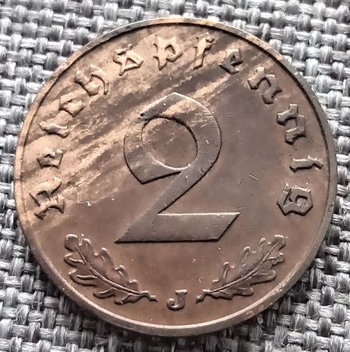 2 рейхспфеннига 1940 J