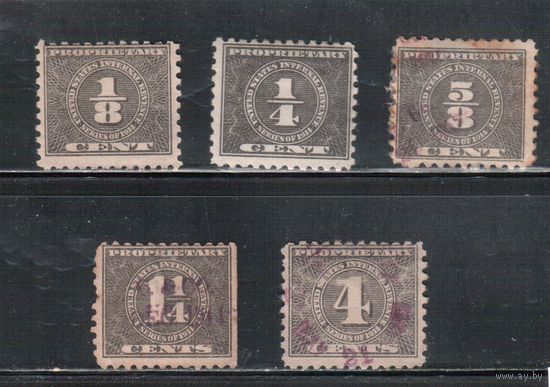 США-1914(Скотт. RВ32-RB42) , * / гаш. , REVENUE, Служебные марки, Proprietary,