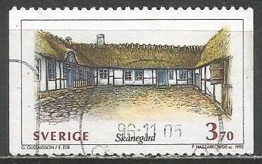 Швеция. Крестьянский двор. 1995г. Mi#1871.