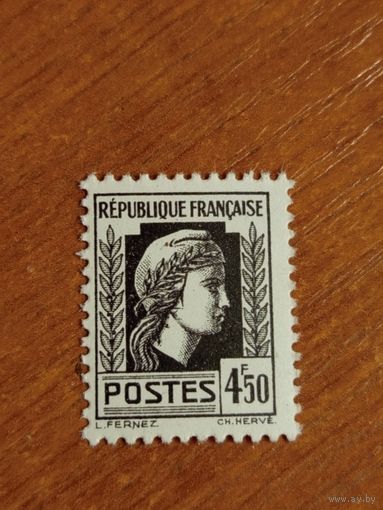 1944-45 Франция колония Алжир Французский Комитет Национального Освобождения Марианна чистая клей MNH** (5-3)