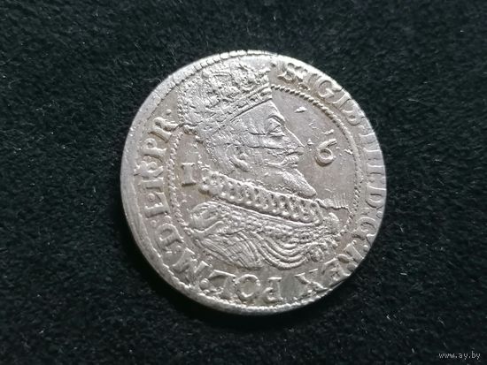 Орт 1624г. Сигизмунд . Уникальная передатировка. С рубля