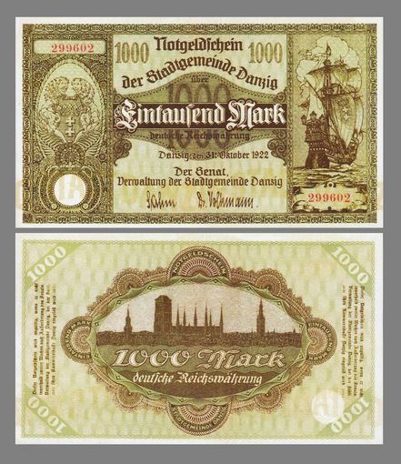 [КОПИЯ] Данциг 1000 марок 1922г.