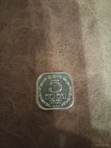 5 центов Шри-Ланка