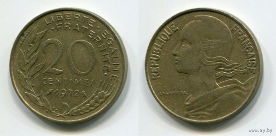 Франция. 20 сантимов (1972)