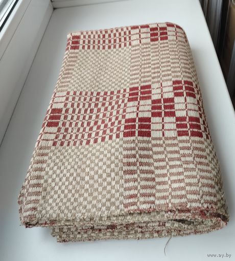 Домотканое льняное покрывало. 6.