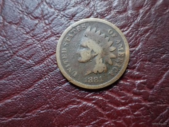 1 цент США 1881 г.