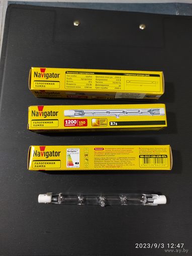 Лампа галогенная линейная Navigator J117mm 150W R7s 230V
