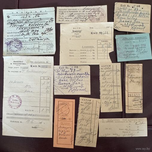 Квитанции.цена за все.