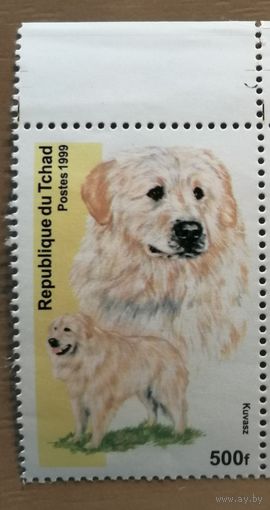 Марка Чад 1999 г., фауна  -- собаки