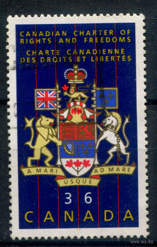 Канада - 1987г. - герб - 1 марка - полная серия, гашёная [Mi 1034]. #3-WB-94-KS-6