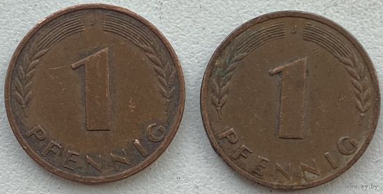 Германия 1 пфенниг 1970 г. J. Цена за 1 шт.