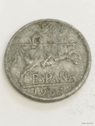 Испания 10 сентим 1953