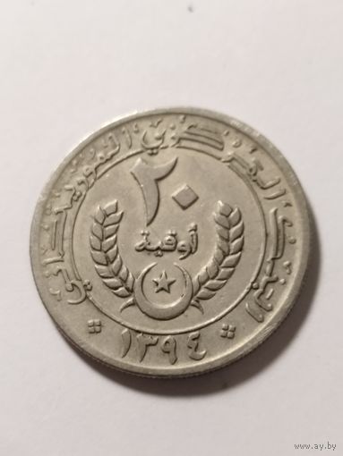 Мавритания 20 угуйя 1974
