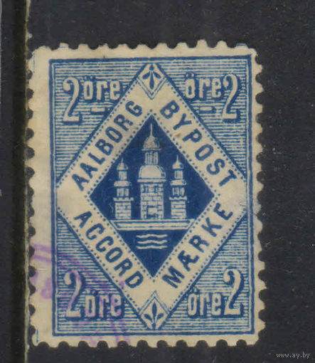 Дания Ольборг 1884 Местная почта Альса Герб