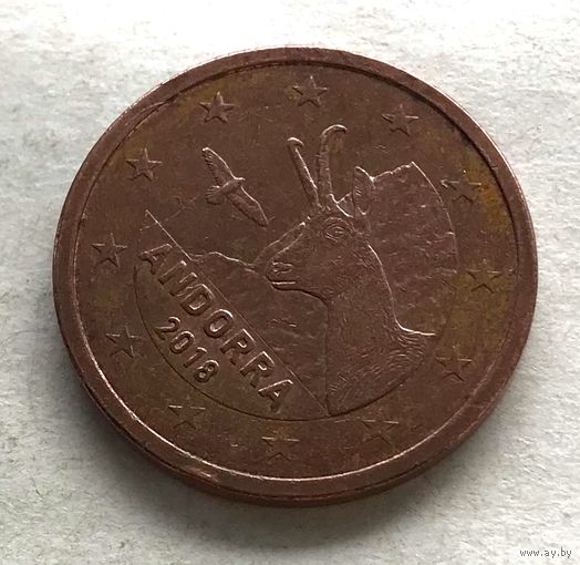 Андорра 5 евроцентов 2018 - Бородач (Серна)