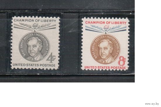 США-1959, (Мих.762-763), ** , Личности (полная серия)