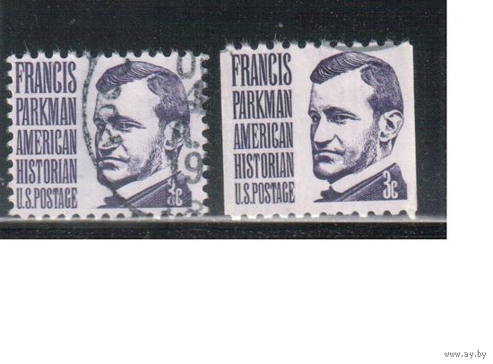 США-1967, (Мих. 929 А+С) , гаш. ,  Стандарт, Личности, Историк, 2 зубцовки