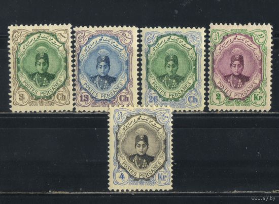 Персия Иран 1911 Шахиншах Ахмед-шах Каджар Стандарт (ключевая -4кр) #306,314,317,318,320*  R