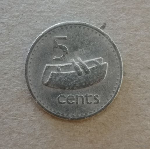 Фиджи 5 центов 1976 год, KM# 29  ю
