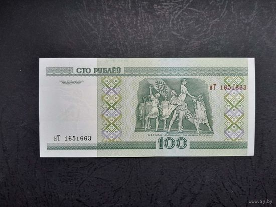 100 рублей 2000 года. Беларусь. Серия нТ. UNC