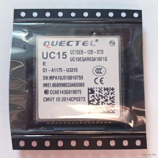 UC15EB-128-STD. Модуль 3G модема. Два рабочих диапазона в 3G и два в 2G. Голосовые вызовы и передача данных по CSD/GPRS/EDGE/UMTS/HSDPA.