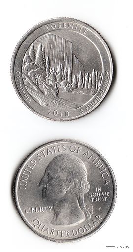 25 центов США 2010 Йосемитский национальный парк (Калифорния)  P