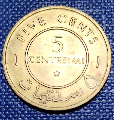 Сомали 5 чентезимо 1967 г.