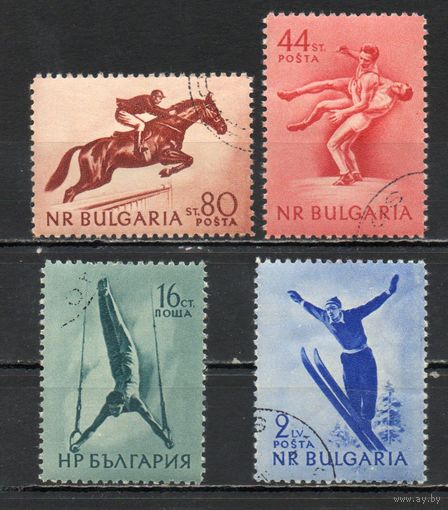 Спорт Болгария 1954 год серия из 4-х марок