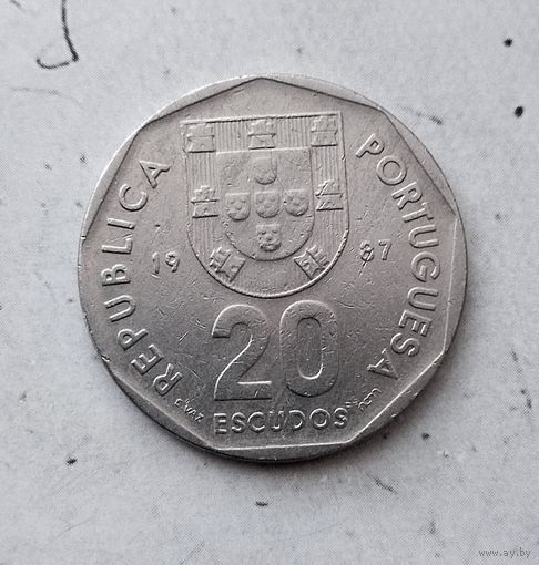 20 эскудо 1987 года Португалия. Португальская Республика.