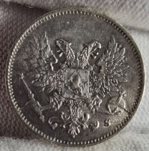 25 пенни 1917 года,  Николай II, для Финляндии, СОХРАН!