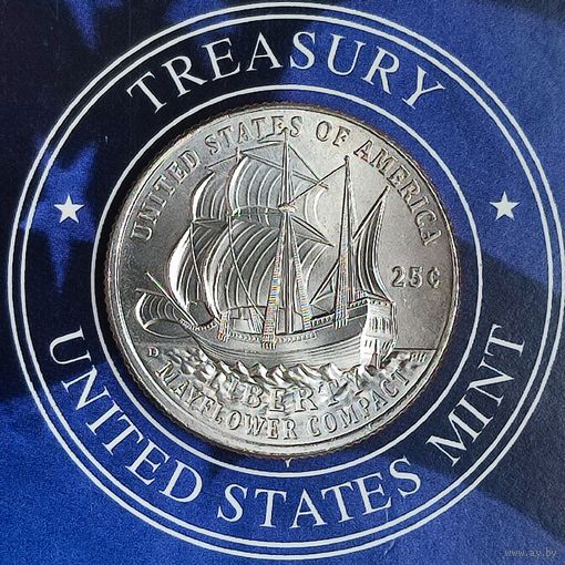 США 25 центов, 2026г. (P).  250 лет независимости США. Мейфлауэр