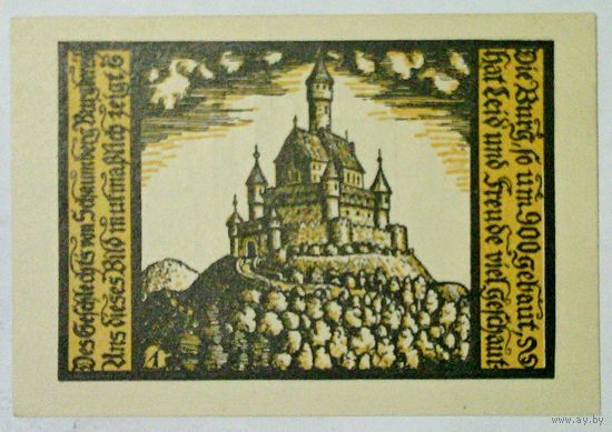 РАСПРОДАЖА!!! - ГЕРМАНИЯ ШАЛЬКАУ (ТЮРИНГИЯ) 50 пфеннигов 1921 год (третий сюжет) - UNC!