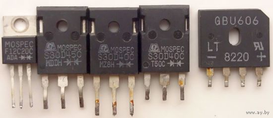 Диодные сборки FR/Шоттки и мост (за 6 ШТ)