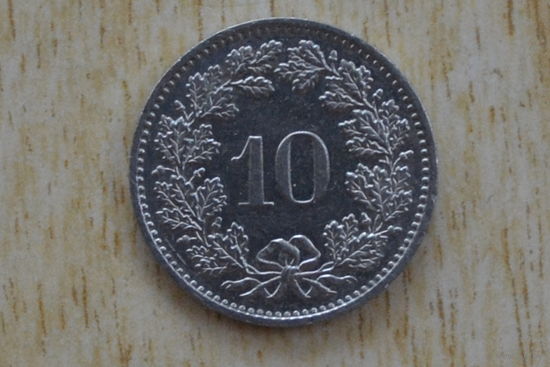 Швейцария 10 раппенов 1984