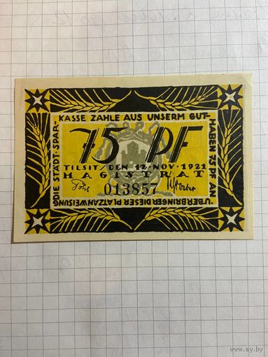 75 пфеннингов (нотгельды) г. Германия.