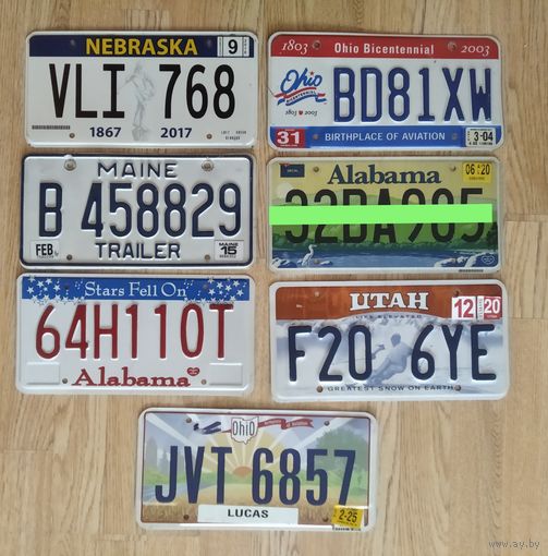 Автомобильный номер  ( US ) .