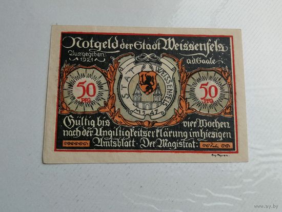 50   пфенниги 1920 Weissenfels
