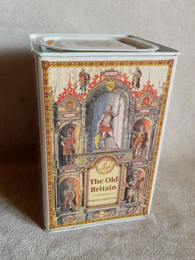 Большие жестяные банки от чая прошлых лет Старая Британия Hilltop Хилтоп