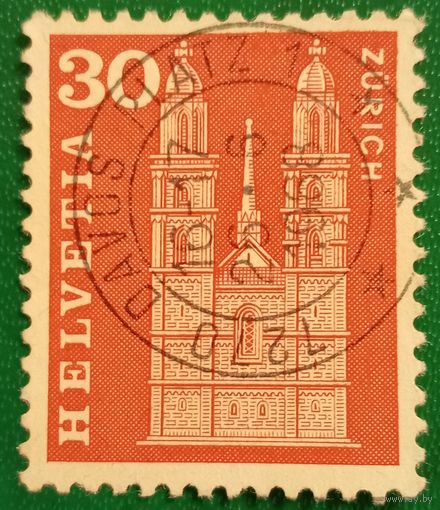Швейцария 1960. Церковь Гроссмюнстер в Цюрихе