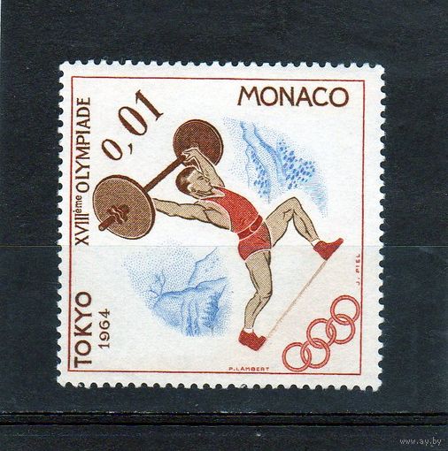 Монако.Спорт.Тяжелая атлетика.Олимпийские игры.Токио.1964.