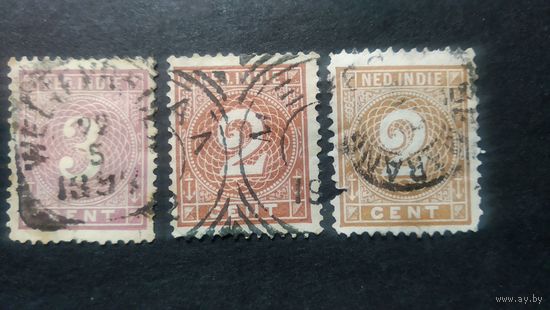 НИДЕРЛАНДЫ  \н21\ Нидерландская Индия  1884\1899 ми18а 18в Номинал Стандарт