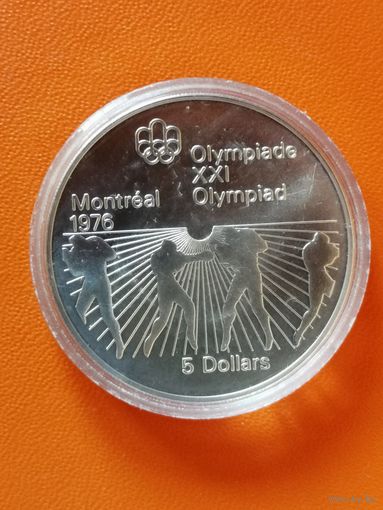 Канада, 5 долларов, 1976 год, XXI летние Олимпийские Игры, Монреаль 1976 - Бокс