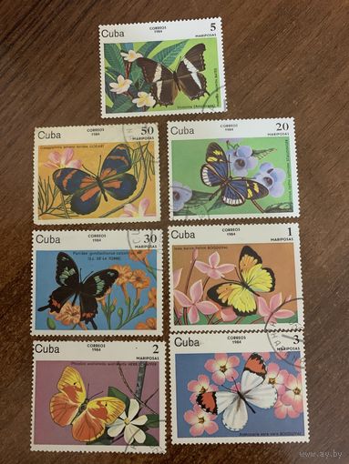 Куба 1972. Бабочки. Полная серия