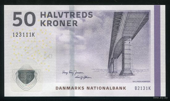 Дания 50 крон 2013 г. P65f. UNC