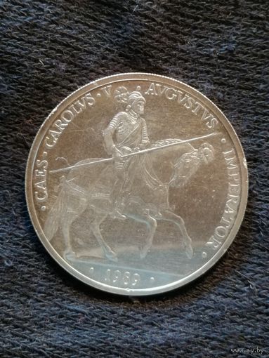 Испания 5 экю, 1989 год "Карл V", X# M24