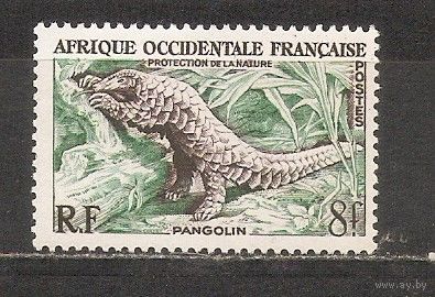 ФФ1 Французская Западная Африка 1952 Панголин Фауна