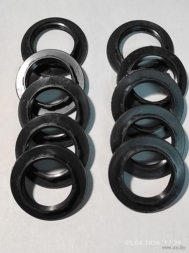 Кольцо к патрону Е14 черное 10 штук с 1 рубля