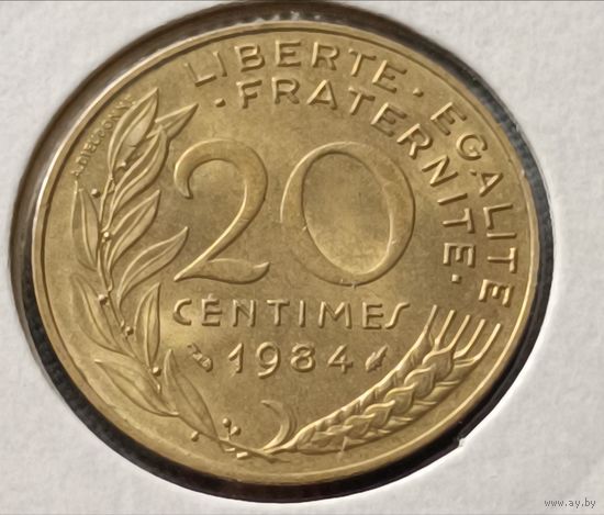Франция. 20 сантимов 1984 года. (*).